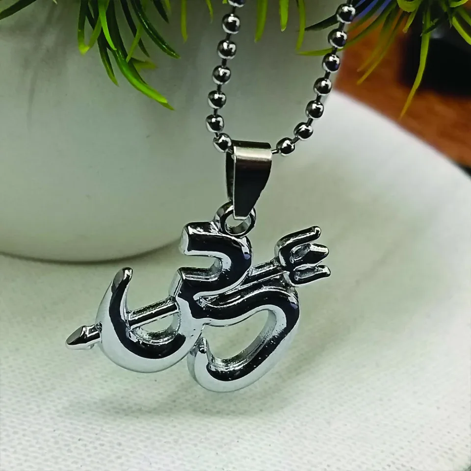 Om and Trishul Chain Pendant