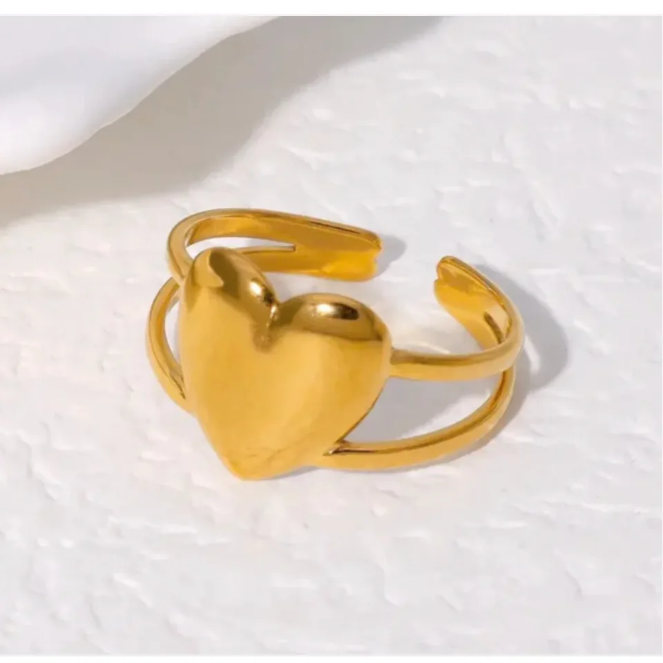Anti Tarnish - Love Heart Ring