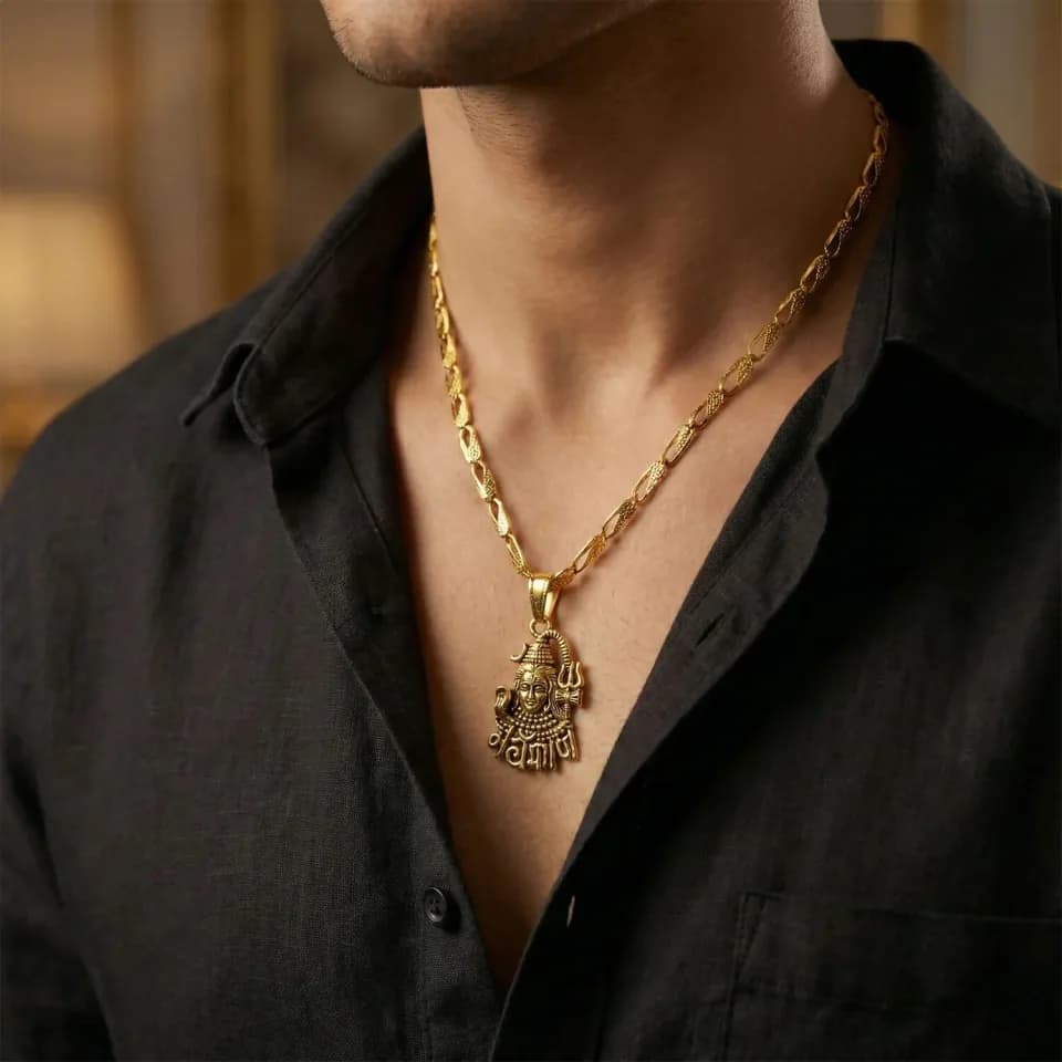 Mahakal Pendant With Chain – Divine Strength Necklace