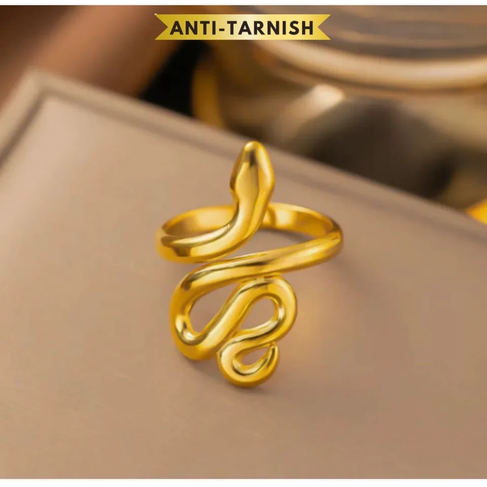 Anti Tarnish - Trendy Snake Ring