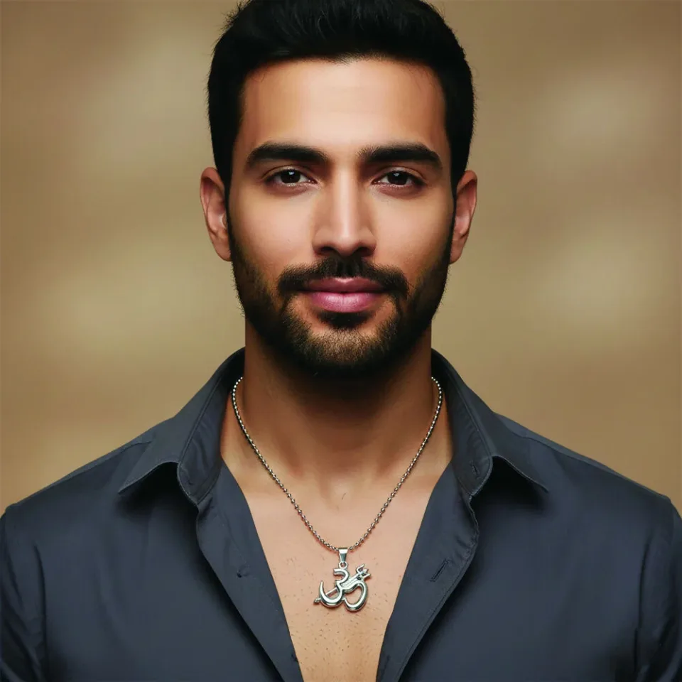Om And Trishul Chain Pendant – Spiritual Protection & Strength